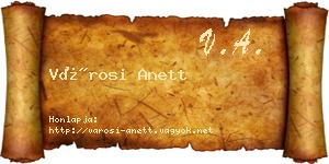 Városi Anett névjegykártya